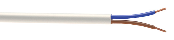 Câble électrique H05VVF 2 x 1,5mm² blanc - 5 m - Nexans - Brico Dépôt