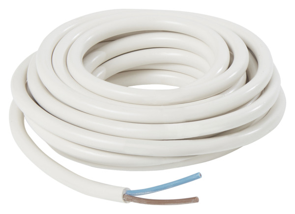 Câble électrique H05VVF 2 x 1,5mm² blanc - 5 m - Nexans - Brico Dépôt