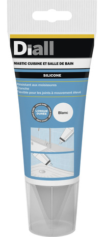 Tube silicone sanitaire - Blanc - 150 ml - Diall - Brico Dépôt