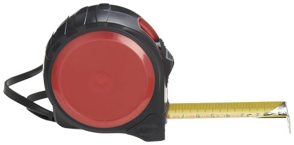 Mètre ruban 8 m (MS43) noir et rouge - Brico Dépôt