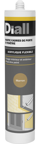 Mastic de scellement - Marron - 300 ml - Diall - Brico Dépôt