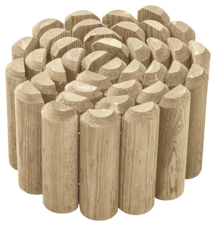Bordure bois demi-rondin - L. 180 x h. 15 x Ép. 3 cm - Blooma - Brico Dépôt