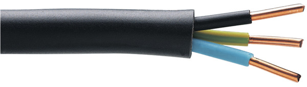 Câble électrique R2V 3G1,5 mm² noir - 50 m - Brico Dépôt