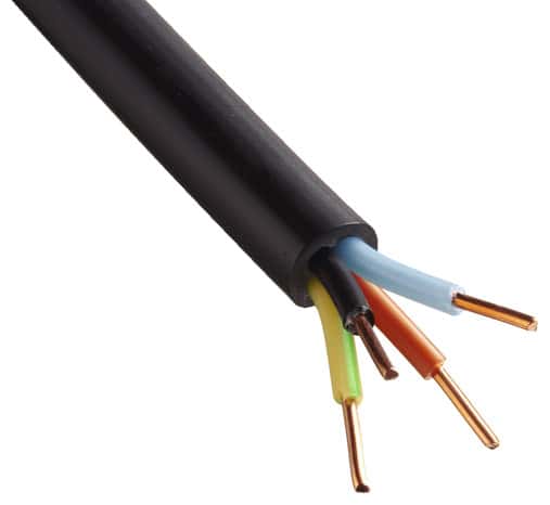 Câble électrique R2V 4G1,5 mm² noir - 50 m - Nexans - Brico Dépôt
