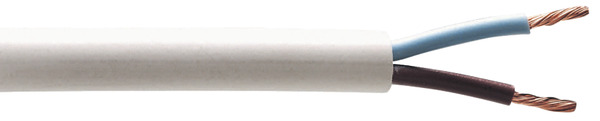 Câble électrique H03VVH2F 2 x 0,75 mm² blanc - 10 m - Nexans - Brico Dépôt