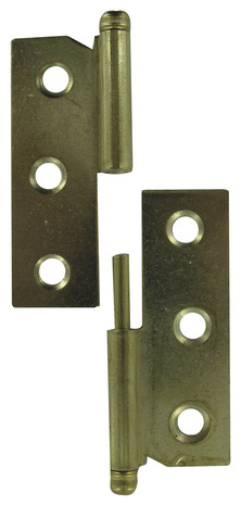 2 paumelles en acier laitonné pour meuble droite 50x40 mm - Handix - Brico Dépôt