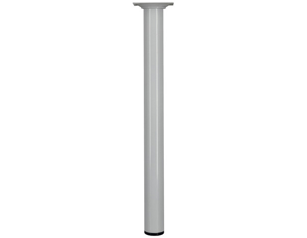 Pied rond en acier blanc pour table basse Ø 30 mm H. 350 mm - Handix - Brico Dépôt