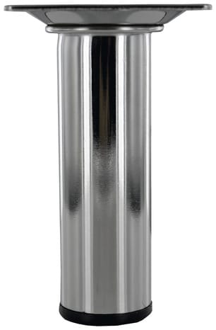 Pied rond en acier chromé Ø 30 mm H. 100 mm - Handix - Brico Dépôt