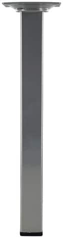 Pied carré en acier gris alu 25x25 mm H. 250 mm - Handix - Brico Dépôt