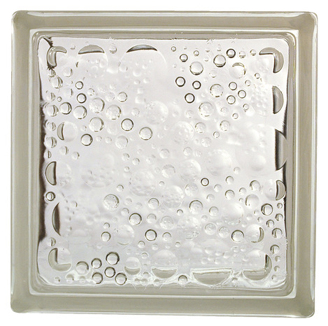 Brique de verre bullée incolore - H. 19 x l. 19 x Ép. 8 cm - Brico Dépôt