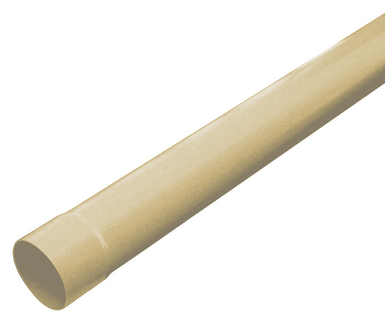 Tube de descente gouttières en PVC, Ø 80 mm L. 2 m colori sable - First - Brico Dépôt