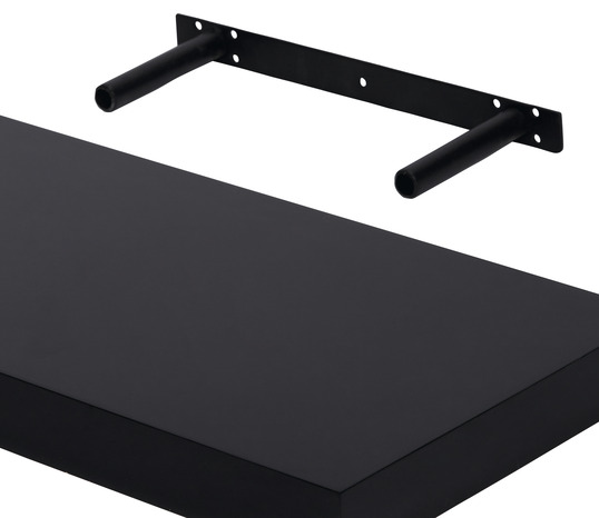 Tablette noire gloss l. 30 cm x p. 23,5 cm - ép. 38 mm - GoodHome - Brico Dépôt