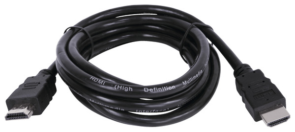Câble Vidéo HDMI A mâle noir - 2 mètres - Brico Dépôt