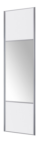 Porte de placard coulissante "Valla" H. 247,5 x L. 77,2 cm - blanche/miroir - Form - Brico Dépôt