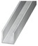 Aluminium brut 20 x 25 mm 2 m Argent  Ép. 1,5 mm
