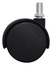 Roulette jumelée pivotante PP noir - Ø 5 cm - 30 kg