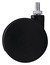 Roulette jumelée pivotante nylon noir - Ø 7,5 cm - 50 kg