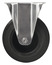 Roulette fixe PVC noir - Ø 12,5 cm - 100 kg