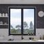 Fenêtre aluminium gris oscillo-battante 2 vantaux h.75 x l.120 cm