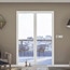 Porte-fenêtre aluminium blanc 2 vantaux H.215 x l.140 cm