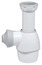 Siphon universel blanc pour lavabo, lave-mains, bidet ou évier, réglable en hauteur de 125 à 170 mm