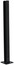 Platine de fixation métallique noire pour poteau PVC - H. 50,5 cm Section : 80 mm x 80 mm