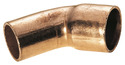 2 coudes cuivre pour tube cuivre - Ø 14 mm embouts M/F angle 45 °