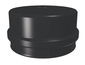 Tampon émaillé noir pour appareil de chauffage - Ø 80 mm