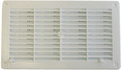 Grille blanche rectangulaire avec moustiquaire  250 x 146 mm