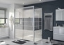 Porte de douche coulissante 2 volets Beloya l. 160 cm en verre effet miroir