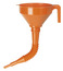 Entonnoir orange en polyéthylène haute densité 160 mm avec bec 45 mm