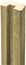 Poteau rainuré pin autoclave classe 4 - H. 1,80 m. Section : 70 mm x 35 mm