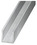 U aluminium brut 15 x 10 x 1,5 mm 1 m Argent