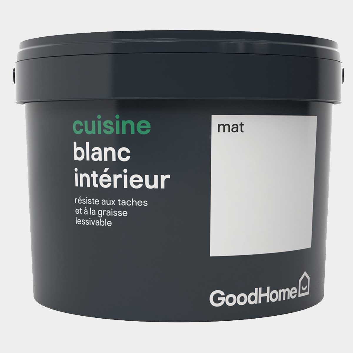 Peinture cuisine 2,5 L mat blanc GoodHome 