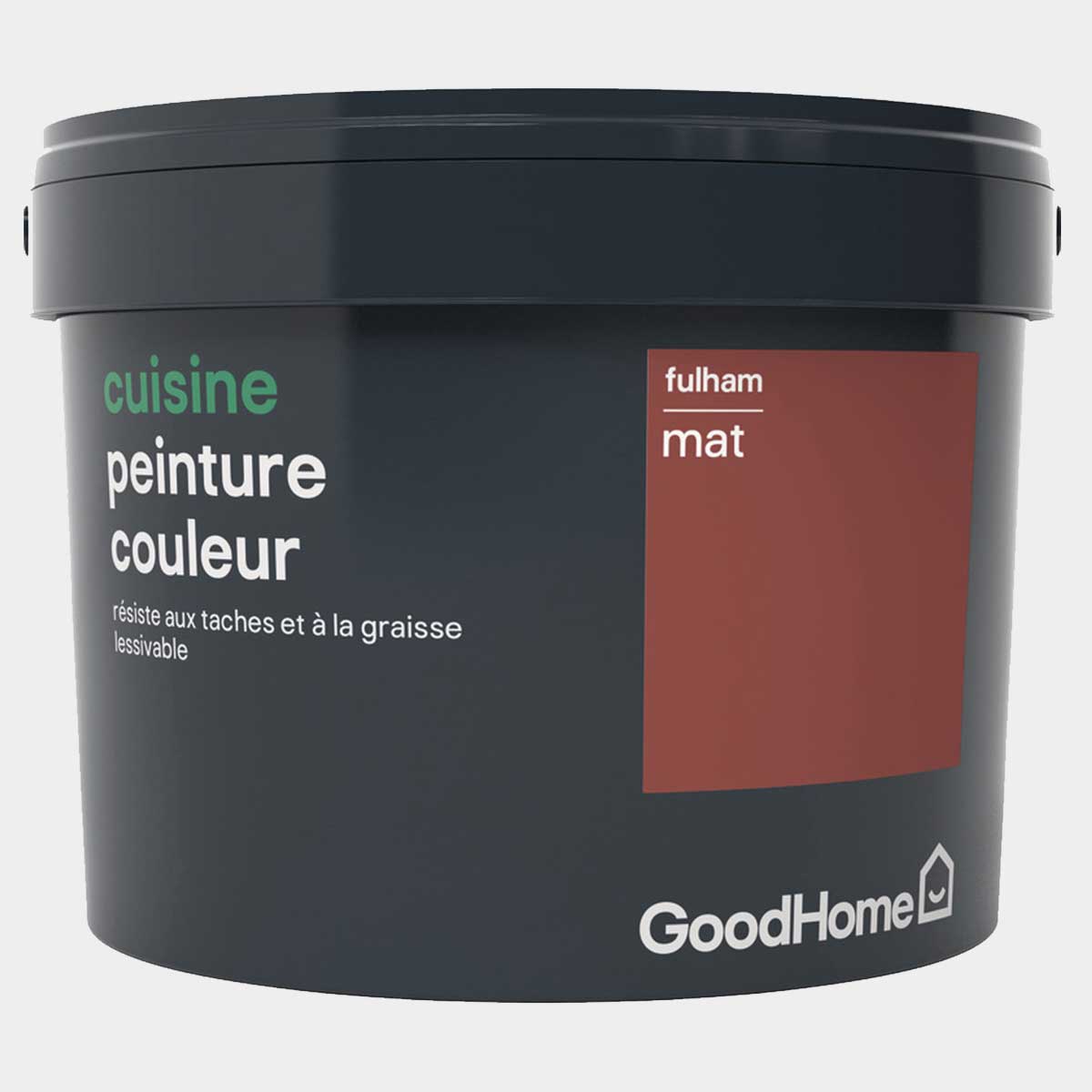 Peinture cuisine acrylique mat rouge Fulham 2,5 l 
