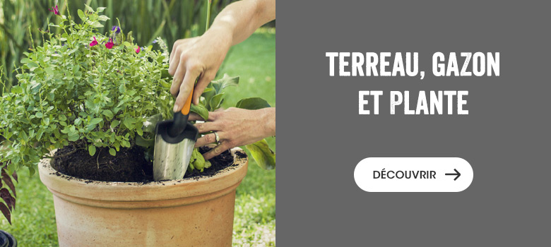 Terreau, Gazon et Plante