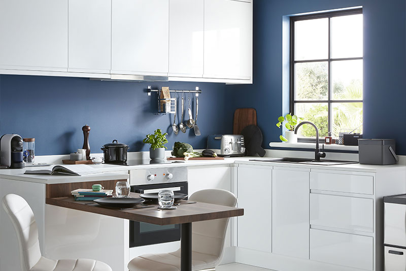 Modèle de cuisine Glorian blanc brillant - Brico Dépôt