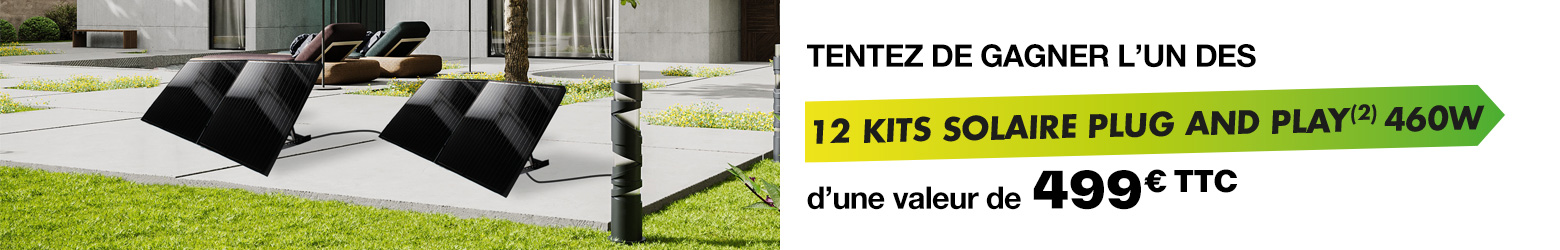 Tentez de gagner 12 kits solaire Plug and Play 460W