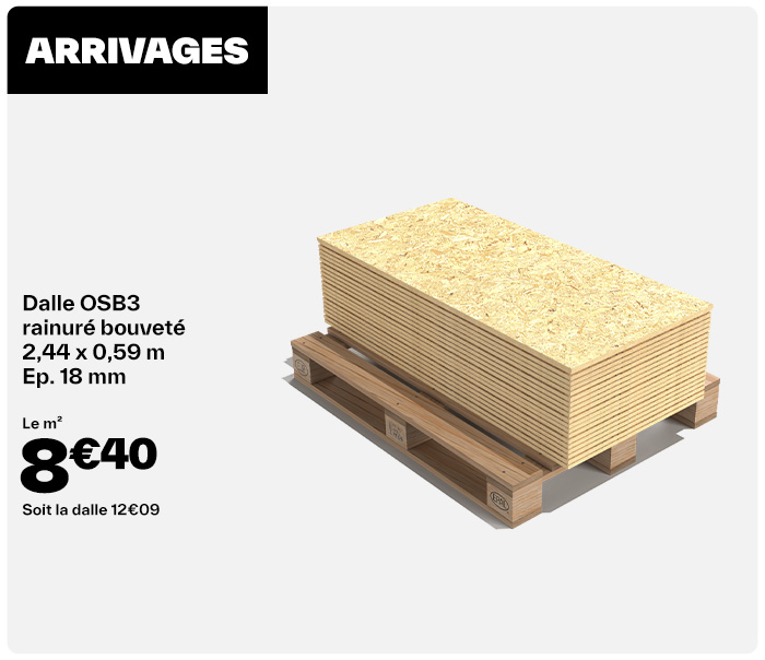 Dalle OSB3 rainuré bouveté