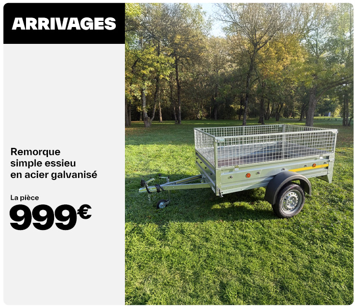 Remorque acier galvanisé