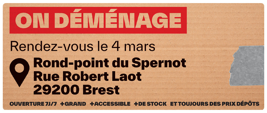 Déménagement Brico Dépôt Brest