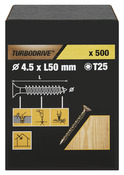 Vis agglo plates 4,5 x 50 mm 500 pièces - Turbodrive - Brico Dépôt