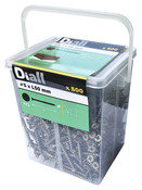 Vis bois ext recouverte 5 x 50 mm 500 pièces - Diall - Brico Dépôt
