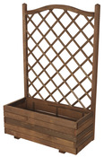 Bac à fleurs en bois 90 x 40 cm avec treillis - Brico Dépôt