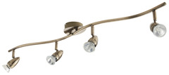 Spot 4 lumières aspis antic brass gu10 - Colours - Brico Dépôt