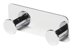 Support 2 crochets chrome "Koros" - GoodHome - Brico Dépôt