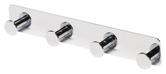 Support 4 crochets chrome "Koros" - GoodHome - Brico Dépôt
