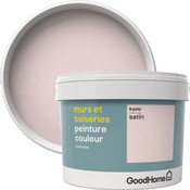 Peinture murs et boiseries intérieure acrylique Satin Rose Kyoto 2.5 L - GoodHome - Brico Dépôt