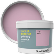 Peinture murs et boiseries intérieure acrylique Satin Rose Hyogo 2.5 L - GoodHome - Brico Dépôt