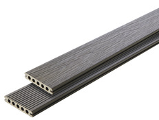 Lame de terrasse composite "Hudson" gris L. 240 x l. 12,7 cm  - GoodHome - Brico Dépôt